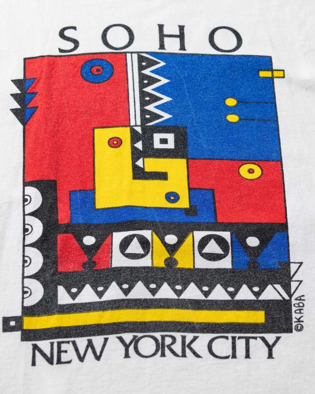 90年代 ヴィンテージ ソーホー NEW YORK CITY アートプリント Tシャツ