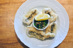 穴子のフリット　野菜のサルサ