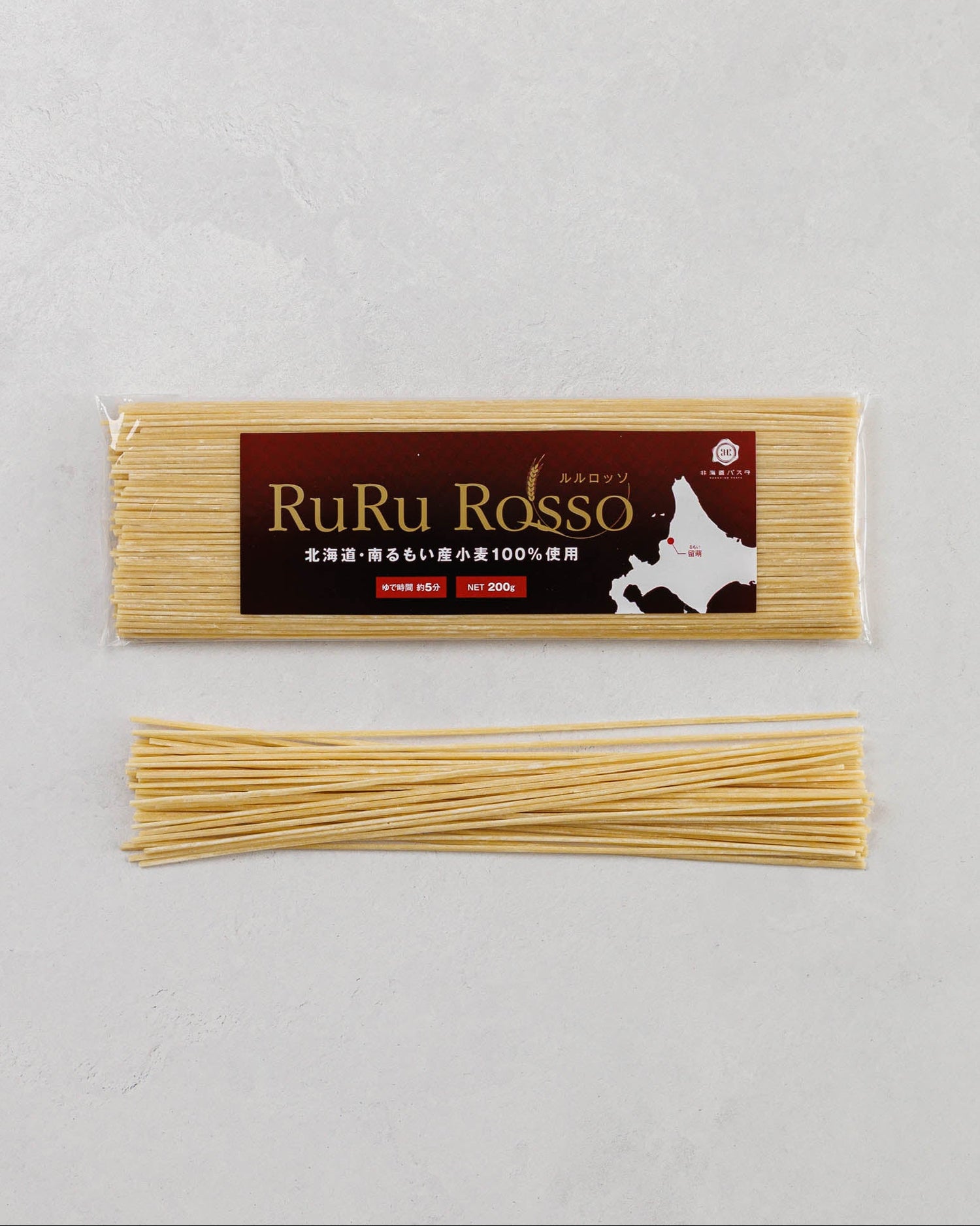 北海道小麦 ルルロッソ乾燥パスタ（細麺1.6mm）200g×5pc
