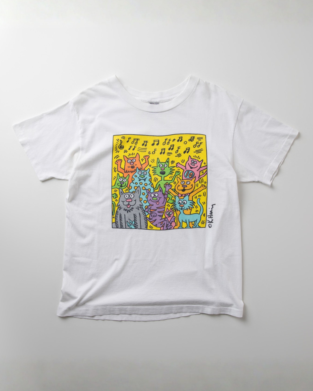 90年代 ヴィンテージ キース・ヘリング Cats Tシャツ