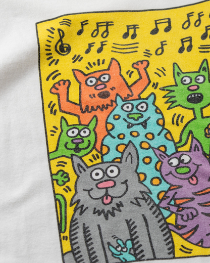 90s Vintage Keith Haring Cats T-shirt