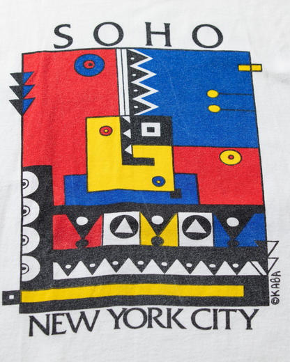 90年代 ヴィンテージ ソーホー NEW YORK CITY アートプリント Tシャツ