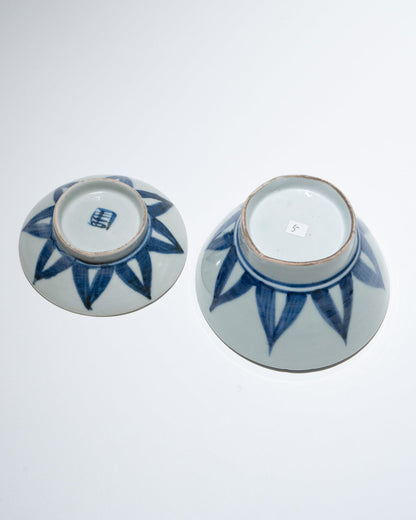 会津本郷焼蓋碗 幕末 2客セットC