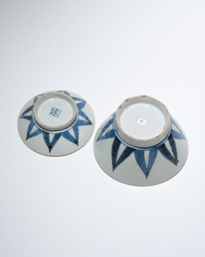 会津本郷焼蓋碗 幕末 2客セットB