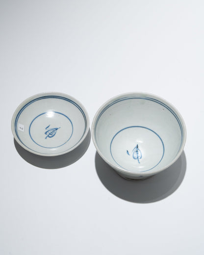 会津本郷焼蓋碗 幕末 2客セットB