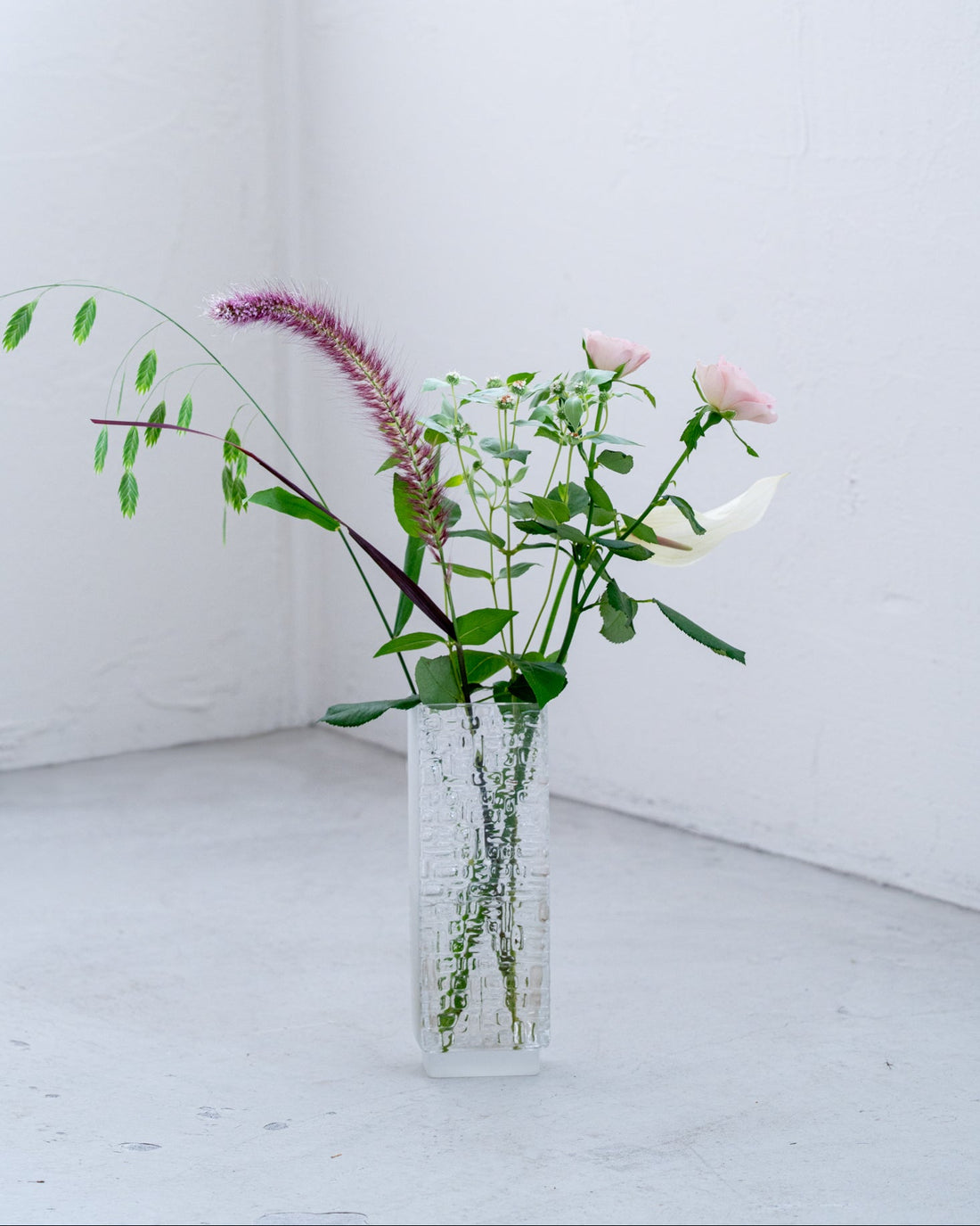 ヴィンテージフラワーベース（glass E）